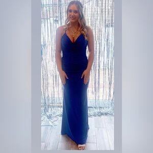 Royal blue La Femme prom dress worn once.